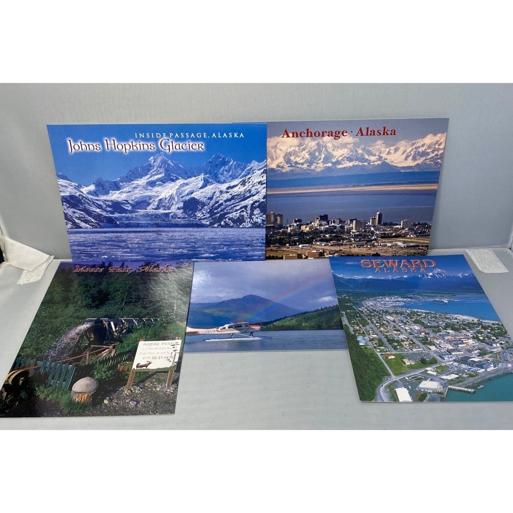 lot Of 5 Alaska Scenic Postcards Anchorage Seward Moose Pass Johns Hopkins